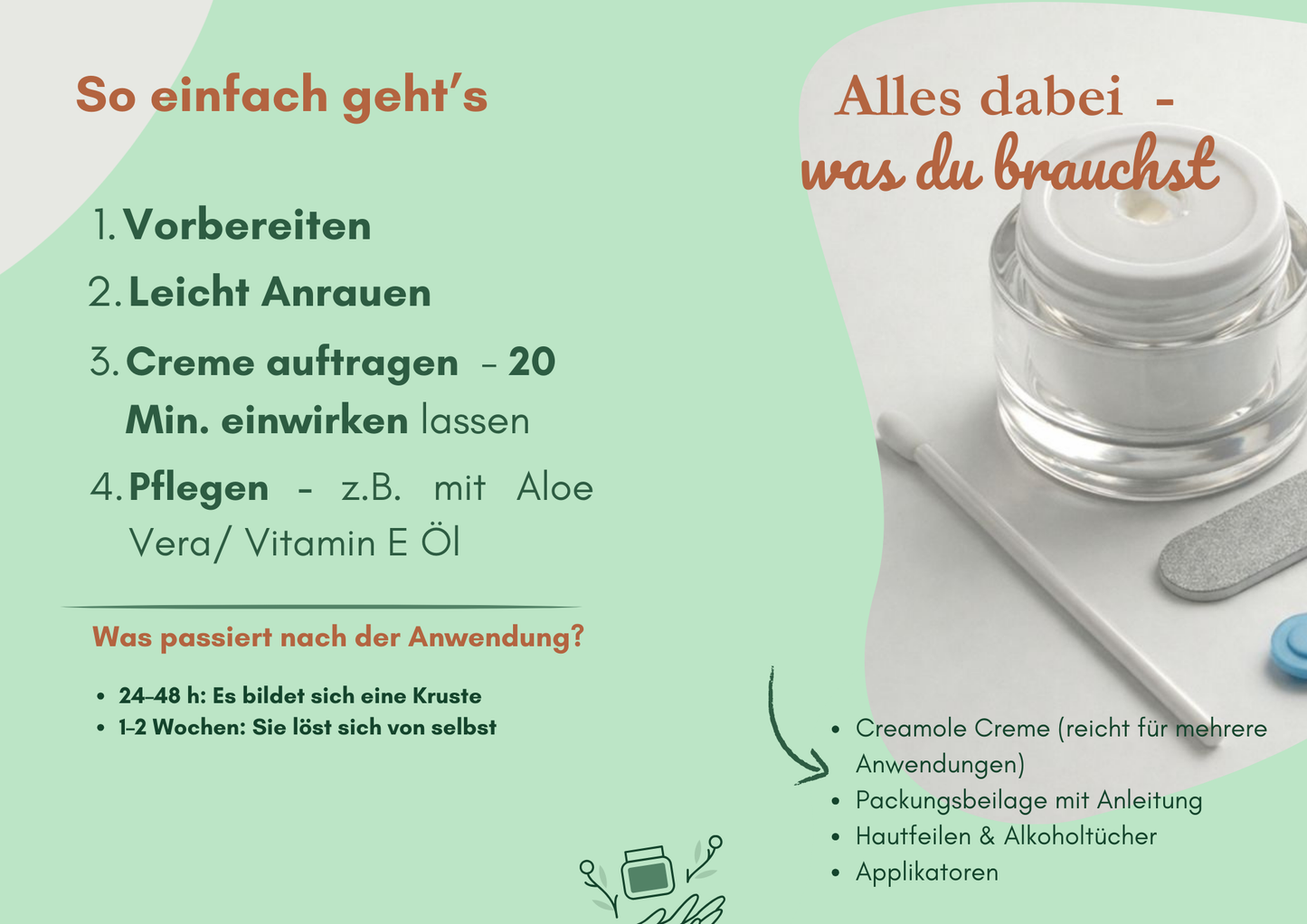 Creamole - Natürliche Creme zur Entfernung von Muttermalen, Leberflecken & Warzen